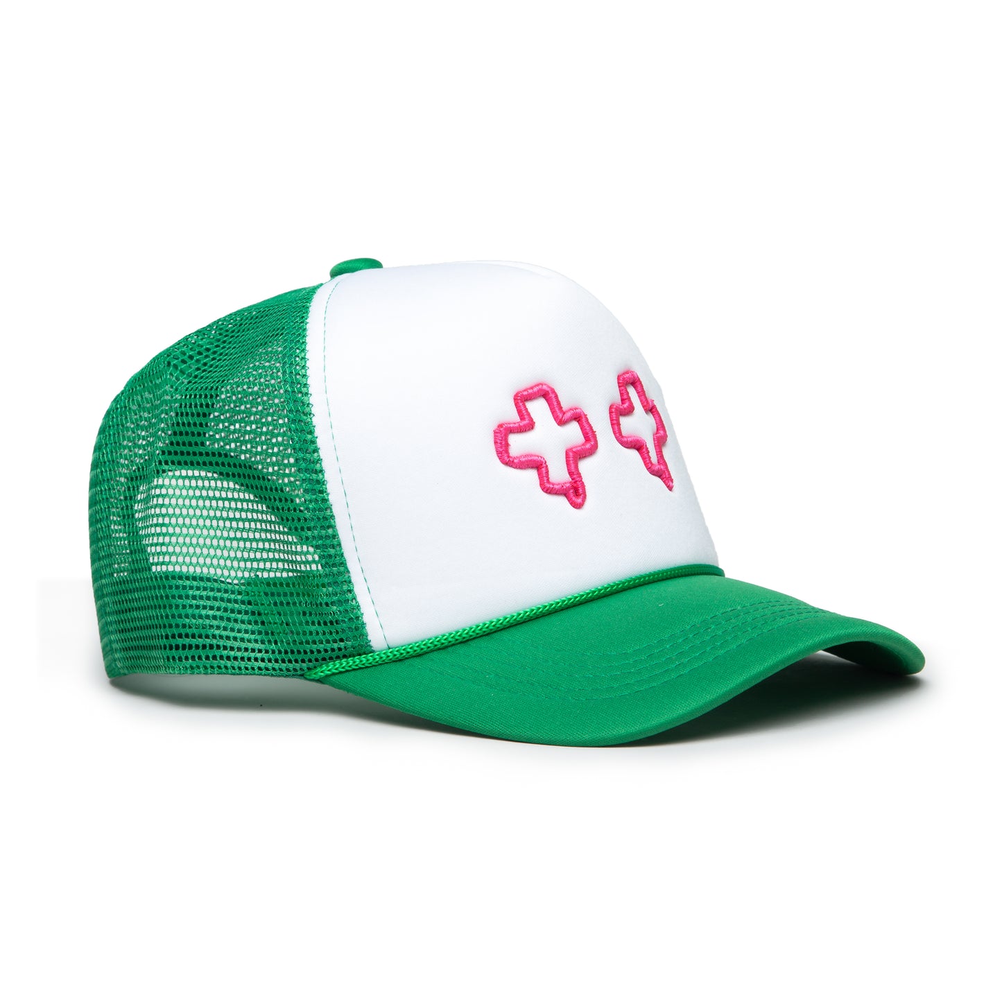 Green & Pink Foam Trucker Hat