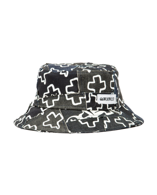 Denim Patchwork Bucket Hat (small size)