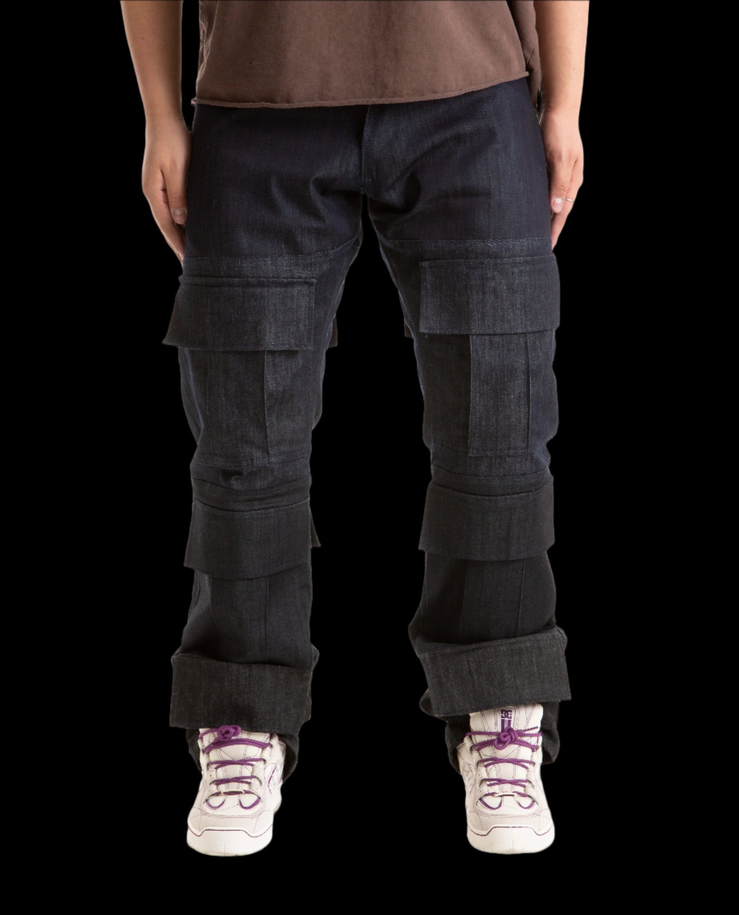 Denim Cargo Pants