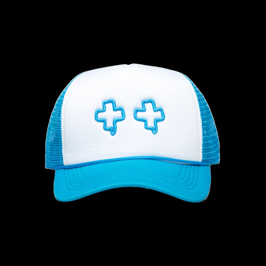 Blue & White Foam Trucker Hat