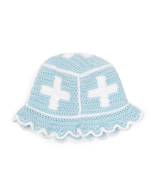 Handmade Crochet Bucket Hat (baby blue)